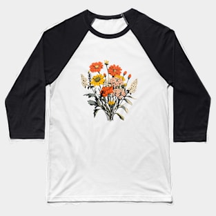 Flower Bouquet Baseball T-Shirt